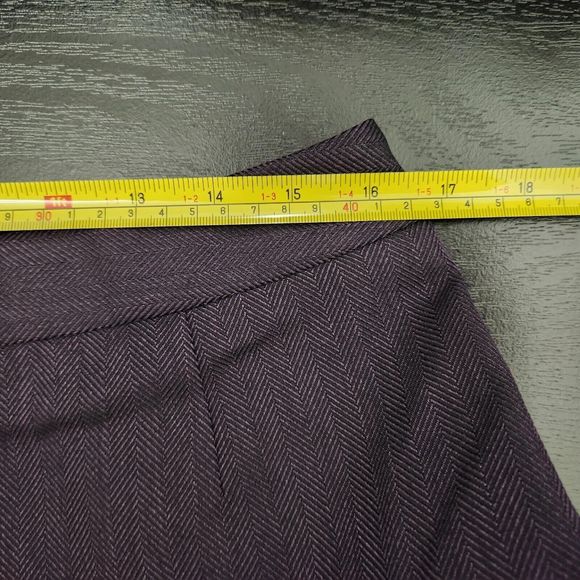 EVAN PICONE Women's Purple Dress Pants Herringbone Pleated Size 10 - Picture 6 of 8